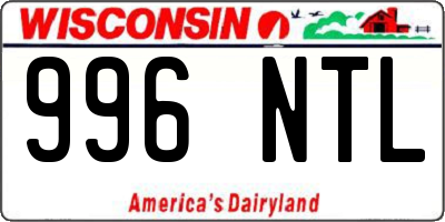 WI license plate 996NTL