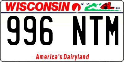 WI license plate 996NTM