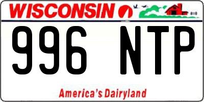 WI license plate 996NTP
