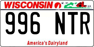 WI license plate 996NTR