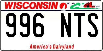 WI license plate 996NTS