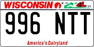 WI license plate 996NTT