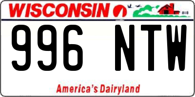 WI license plate 996NTW