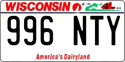 WI license plate 996NTY