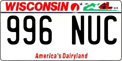 WI license plate 996NUC
