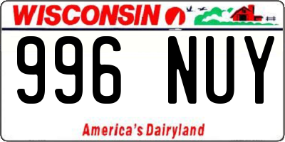 WI license plate 996NUY