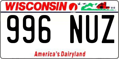WI license plate 996NUZ