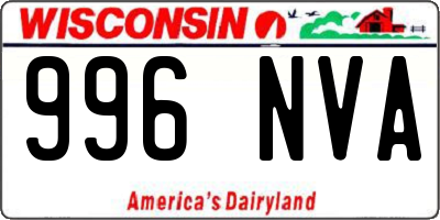 WI license plate 996NVA