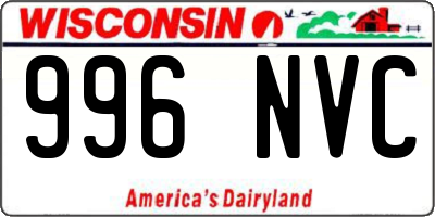 WI license plate 996NVC