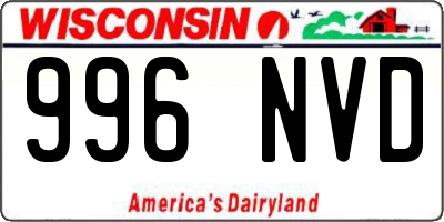 WI license plate 996NVD
