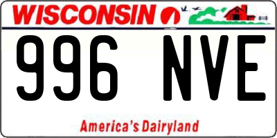WI license plate 996NVE