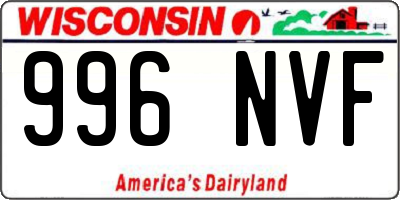 WI license plate 996NVF