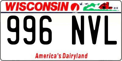 WI license plate 996NVL