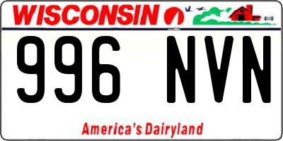 WI license plate 996NVN