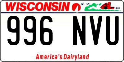 WI license plate 996NVU