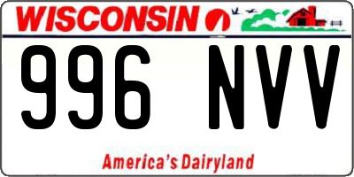 WI license plate 996NVV