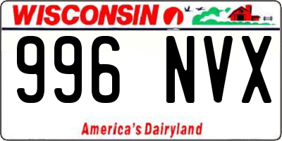 WI license plate 996NVX