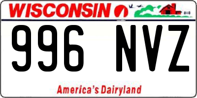 WI license plate 996NVZ