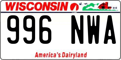 WI license plate 996NWA