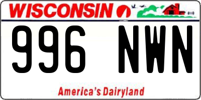 WI license plate 996NWN