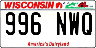 WI license plate 996NWQ