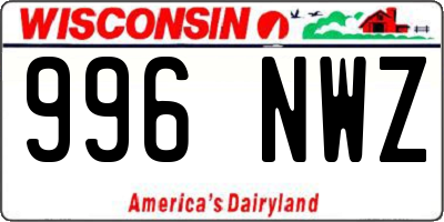 WI license plate 996NWZ