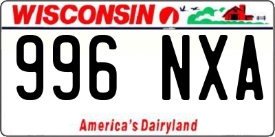 WI license plate 996NXA