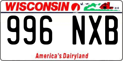 WI license plate 996NXB