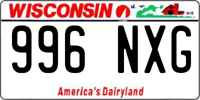 WI license plate 996NXG