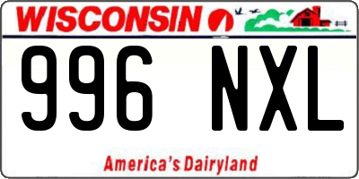 WI license plate 996NXL