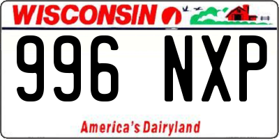 WI license plate 996NXP