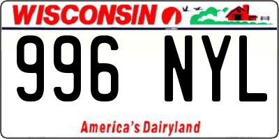 WI license plate 996NYL