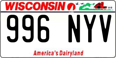 WI license plate 996NYV