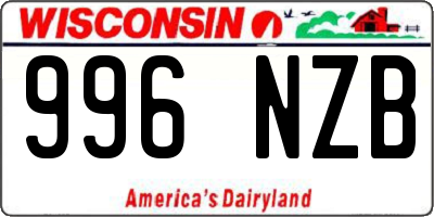 WI license plate 996NZB
