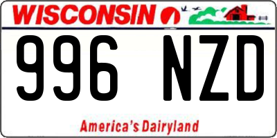 WI license plate 996NZD