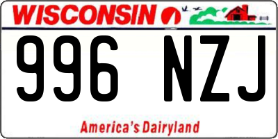 WI license plate 996NZJ