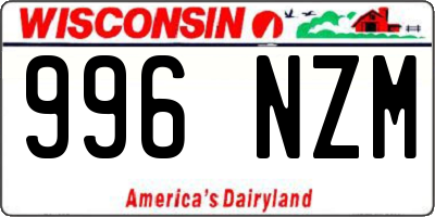 WI license plate 996NZM