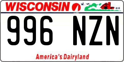 WI license plate 996NZN