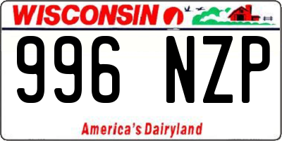WI license plate 996NZP
