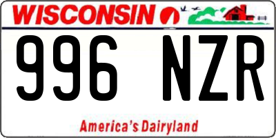 WI license plate 996NZR