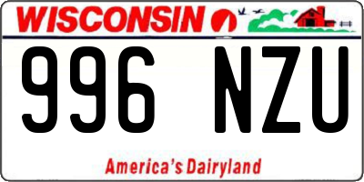 WI license plate 996NZU