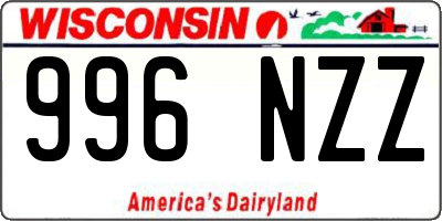WI license plate 996NZZ
