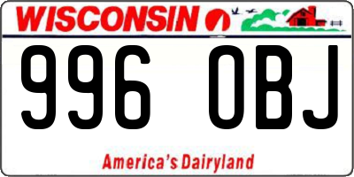 WI license plate 996OBJ