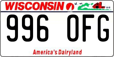 WI license plate 996OFG