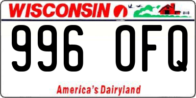 WI license plate 996OFQ