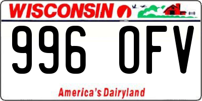 WI license plate 996OFV