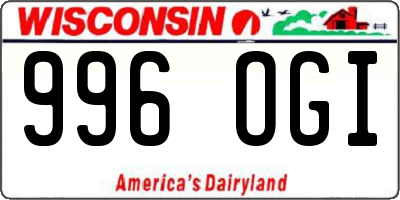 WI license plate 996OGI