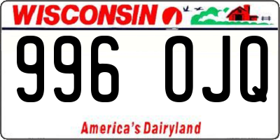 WI license plate 996OJQ