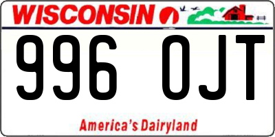 WI license plate 996OJT