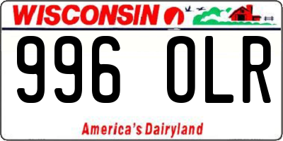 WI license plate 996OLR